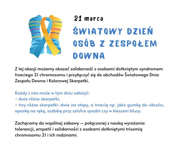 21 marca Dzień Osób z Zespołem Downa