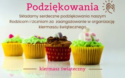PODZIĘKOWANIA za organizację kiermaszu świątecznego