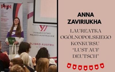 Anna Zaviriukha Laureatką Ogólnopolskiego Konkursu „Lust auf Deutsch”!