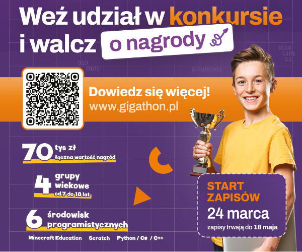 Gigathon – Ogólnopolski Konkurs Programistyczny dla Dzieci i Młodzieży