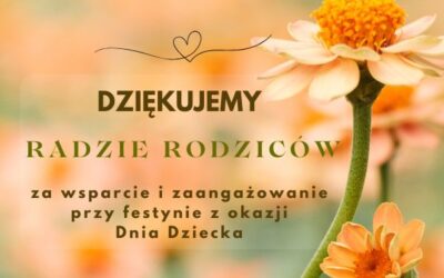 Dziękujemy Radzie Rodziców za organizację festynu