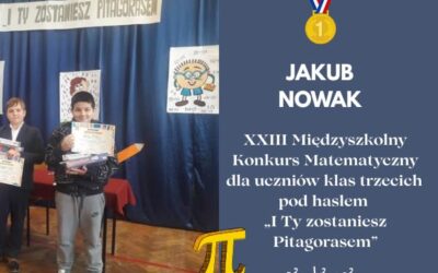 Jakub Nowak najlepszy w konkursie matematycznym!