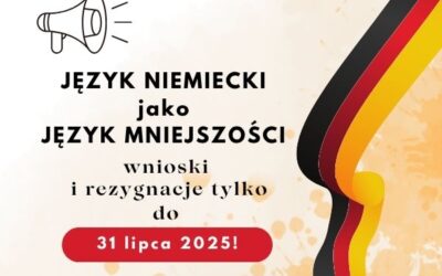 WAŻNE! Nauka języka niemieckiego jako języka mniejszości – nowe zasady składania wniosków