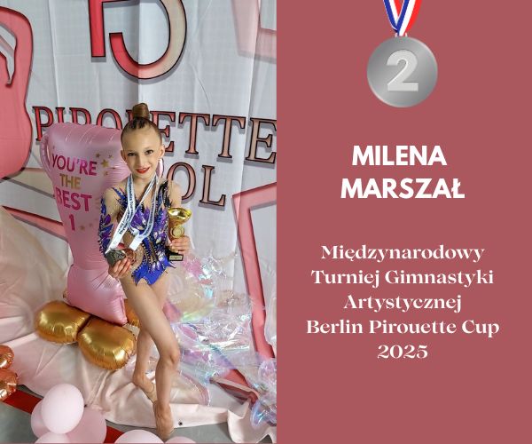 Srebrny medal Mileny Marszał na Międzynarodowym Turnieju Gimnastyki Artystycznej