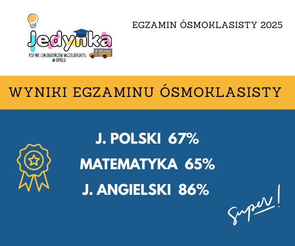 WYNIKI EGZAMINU ÓSMOKLASISTY 2025