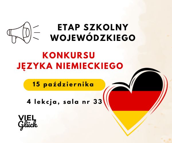 Etap szkolny WOJEWÓDZKIEGO KONKURSU JĘZYKA NIEMIECKIEGO