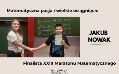 Kuba Nowak w gronie najlepszych matematyków!