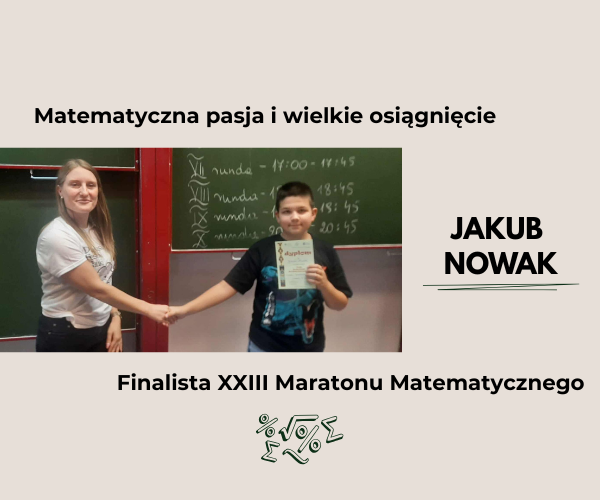 Kuba Nowak w gronie najlepszych matematyków!