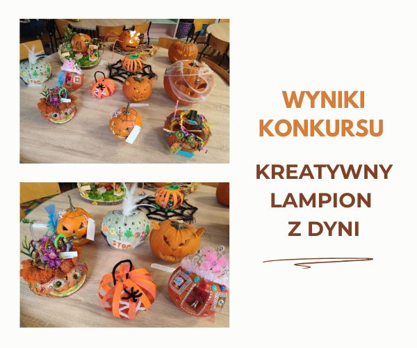 Wyniki świetlicowego konkursu na kreatywny lampion z dyni!