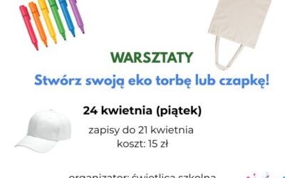 Warsztaty: malowanie eko toreb i czapek