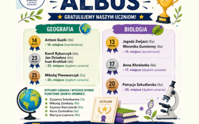 Sukcesy naszych uczniów w Ogólnopolskim Konkursie ALBUS!