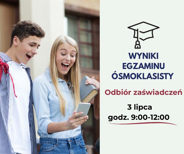 Odbiór zaświadczeń o wynikach egzaminu ósmoklasisty